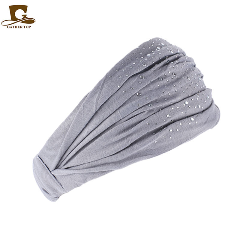 Damen-Haarband aus Baumwolle, Kopfband, Stirnband, Wickelhals, Kopftuch, Mütze, 2-in-1-Bandana