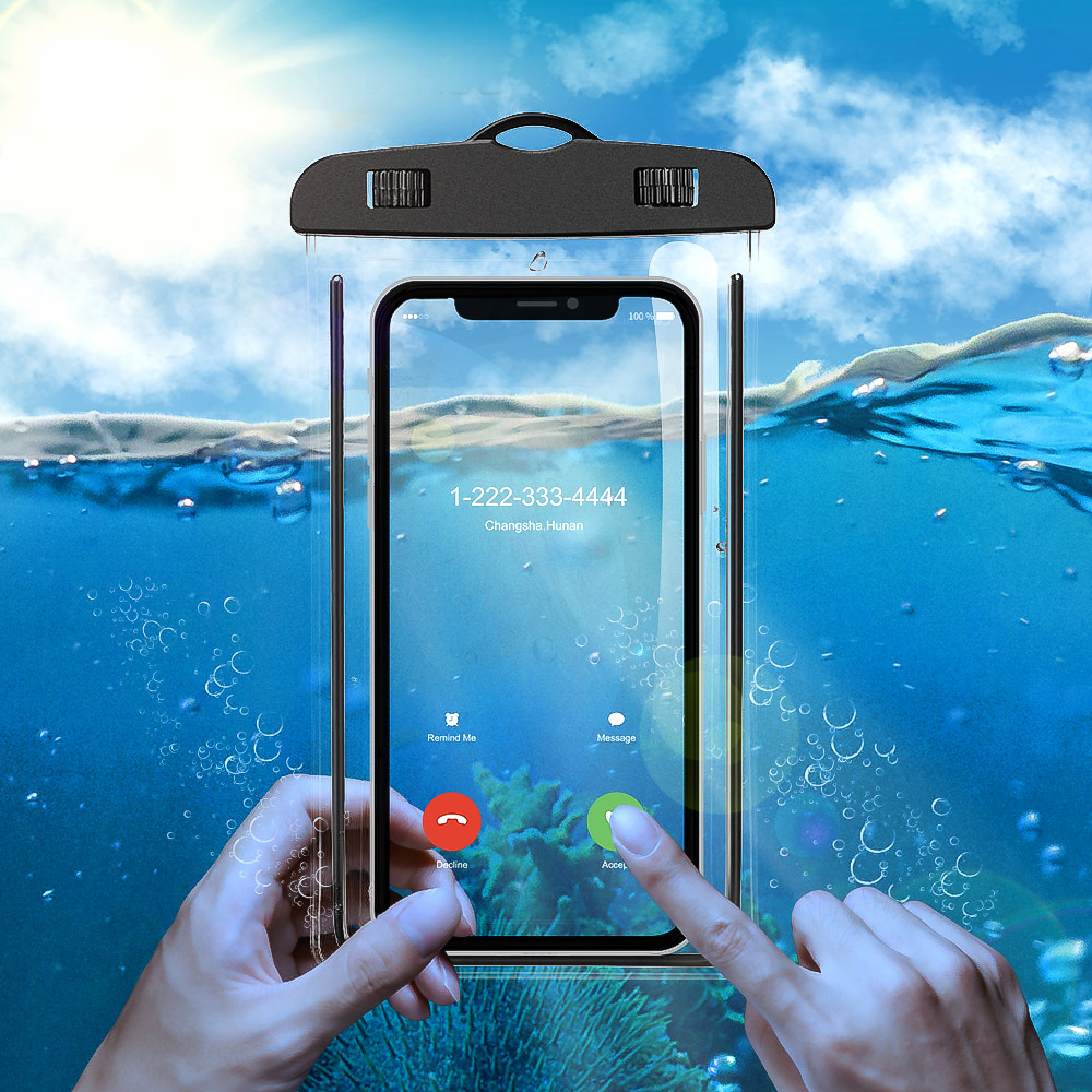 KISSCASE Leucht Wasserdicht fallen Für iPhone 7 8 X Abdeckung Universal- transparent Wasserdichte Beutel Für Samsung S9 S8 Plus Schwimmen tasche