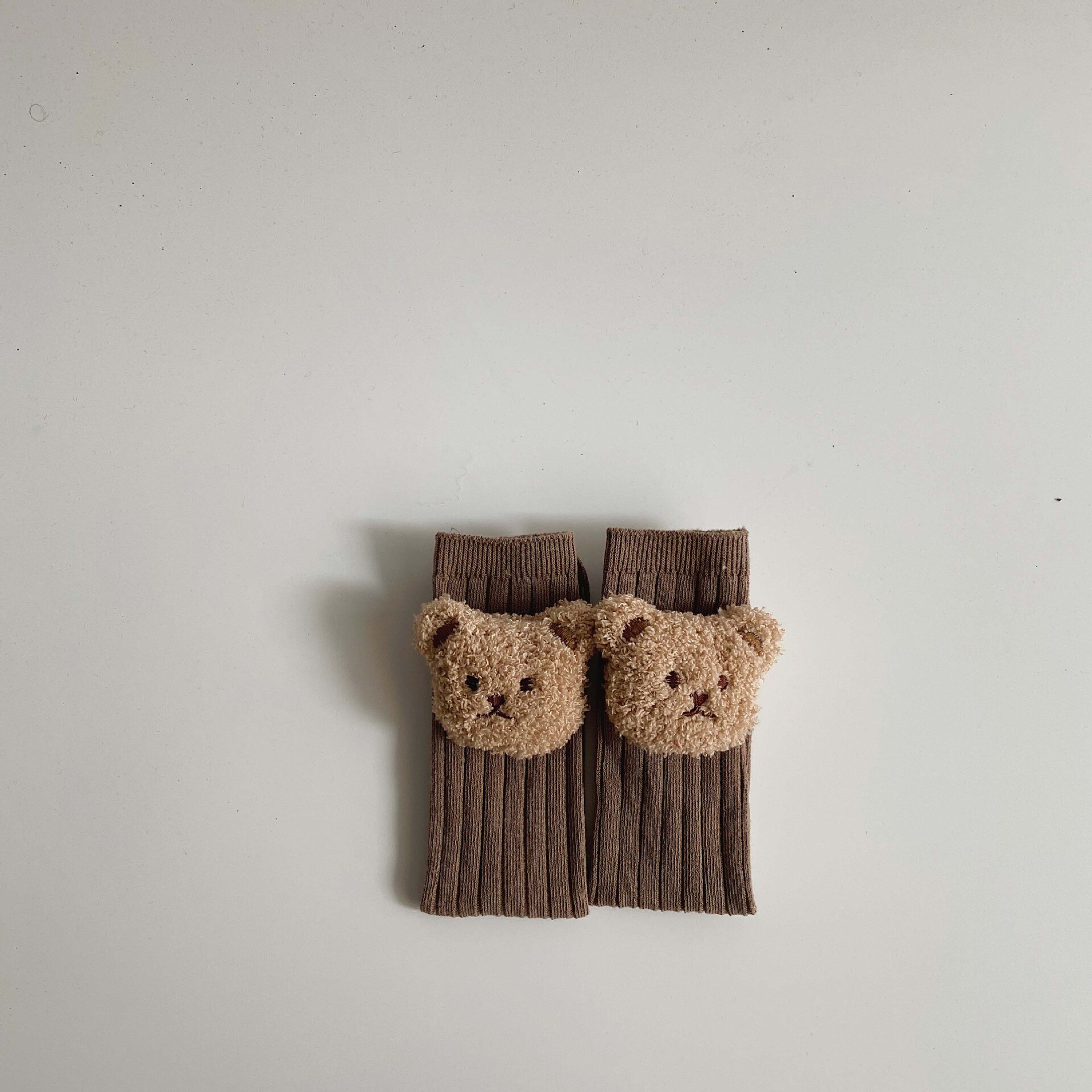 Baby Socks Kids Toddler Boys Knee High Long Soft Cotton Cute Bear Children Socks Baby Girl Socks 0 To 3 Years Spring Clothes: khaki