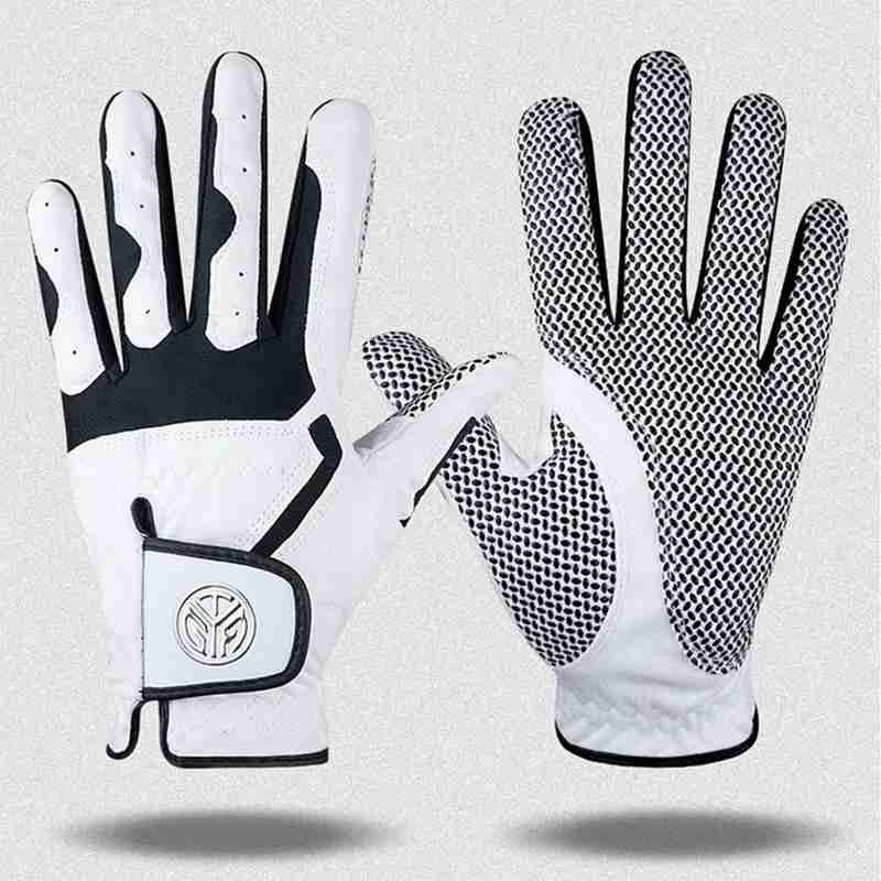 1Pcs Golf Handschoen Men's Links Rechterhand Super Zacht Ademend Fiber Antislip Korrels Slijtvast Handschoen golf Accessoires