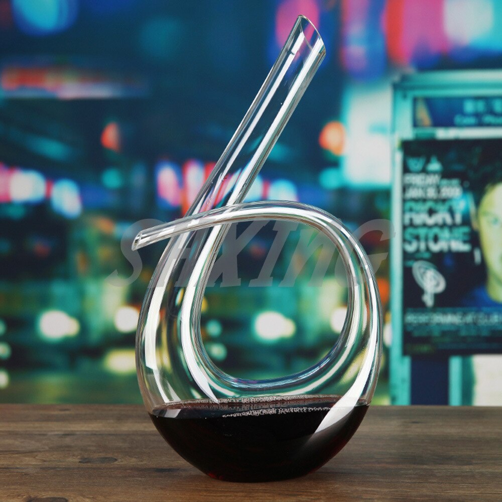 Decantador rápido de vino tipo cascada, juego de copas de vino para el hogar, dispensador de vino de cristal europeo, 1800ML: 6 font