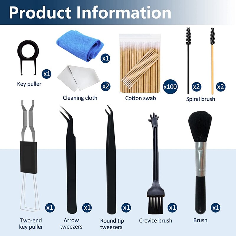 Keyboard Cleaning Kit 14 in 1 Computer Cleaning Kit Plastic Anti Static Brush Phone PC Electronics Cleaning Kit