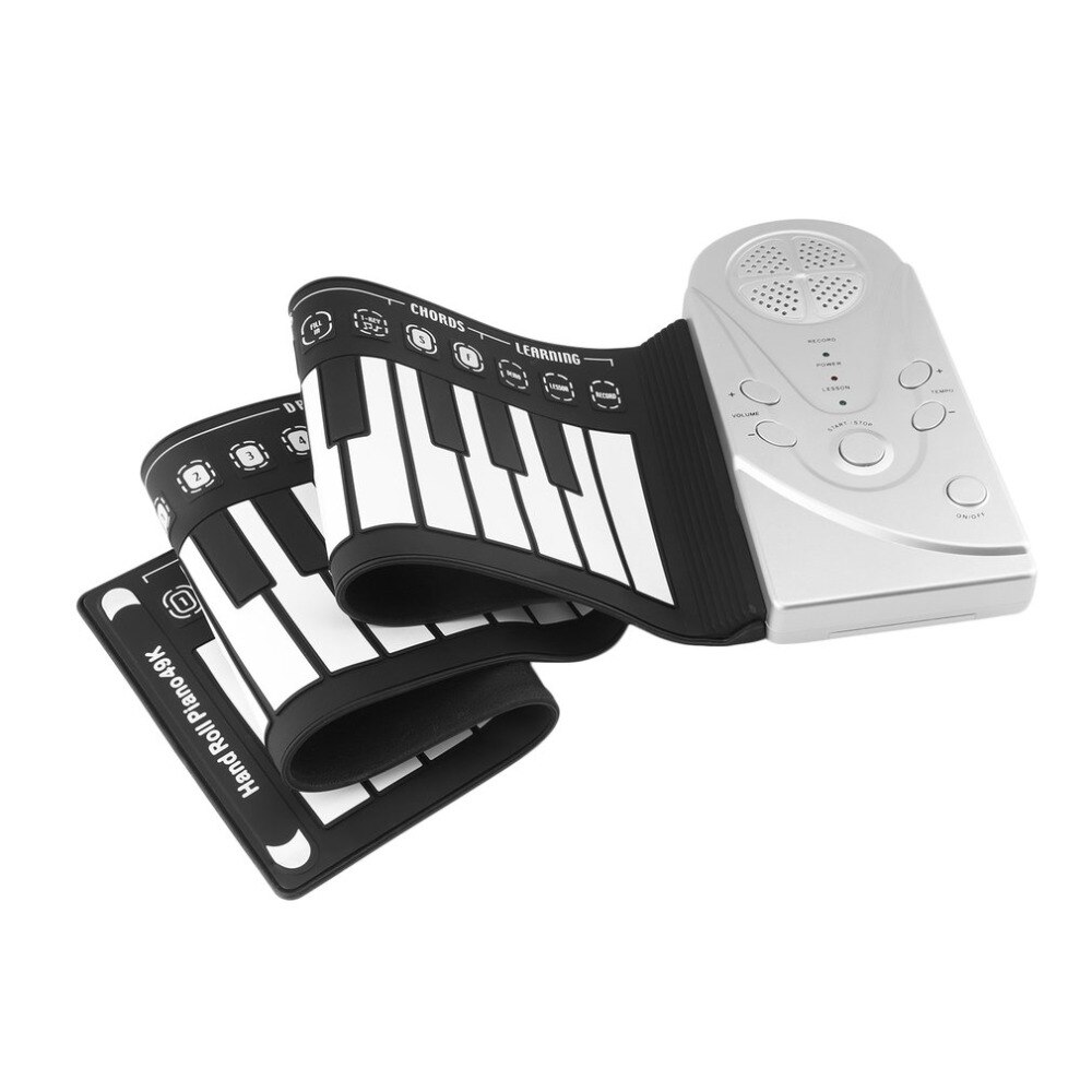 49 teclas teclado Digital Piano mano enrollable teclado electrónico de Piano con altavoces Flexible de silicona para Niños Estudiantes