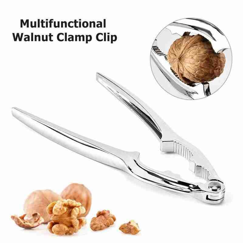 Walnut Clip Zinc Alloy Nutcracker Sheller Walnut Nut Fruit Cracker Almond Kitchen Walnut Pecan Tool Quick Accessories Nutcr P5J0