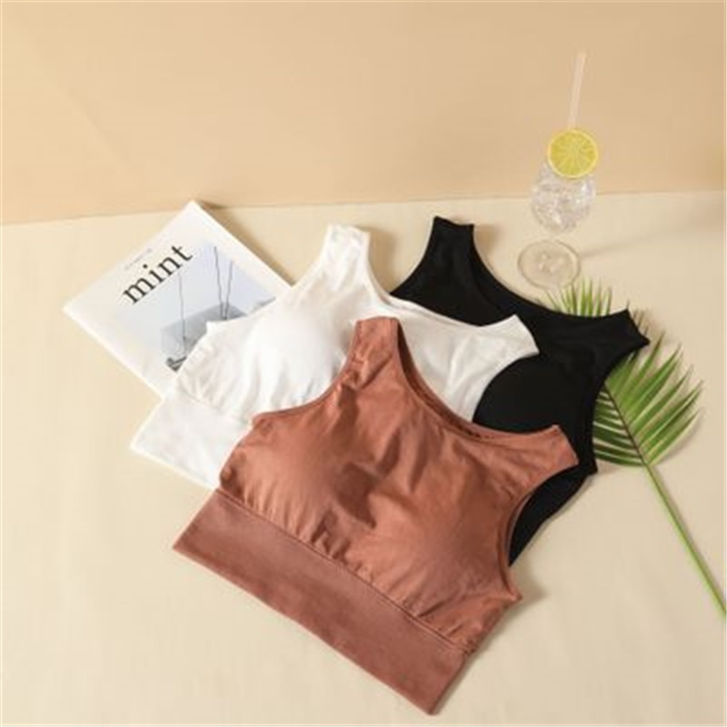 Chaleco de gimnasio para mujer, ropa interior deportiva sólida, transpirable, para correr, ropa activa, Tops de Yoga, sujetadores de entrenamiento elástico de talla libre para Fitness