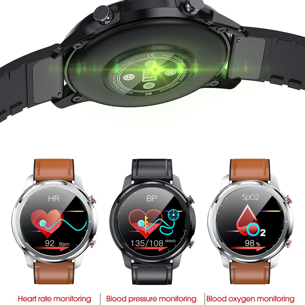 LEMFO montre intelligente fréquence cardiaque pression artérielle oxygène plein rond HD écran tactile 360*360 affichage météo Smartwatch affaires