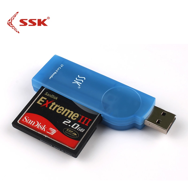 SSK USB2.0 hoge snelheid reader SLR specifieke CF kaartlezer SCRS028 Amber