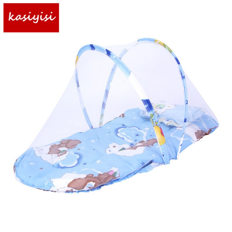 Baby Muskietennetten Vouwen Muskietennetten Zuigelingen Jonge Kinderen Slapen Pad Kussen Sprei Klamboe Cartoon Katoen Sprei