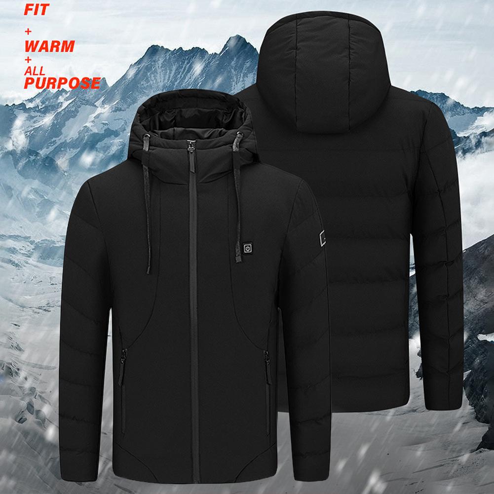 Heated Jacket Fast Heating Smart Electric Heating Suit Windproof Warm Ski Coat USB Hooded Heating Ski Suit High Fabrics