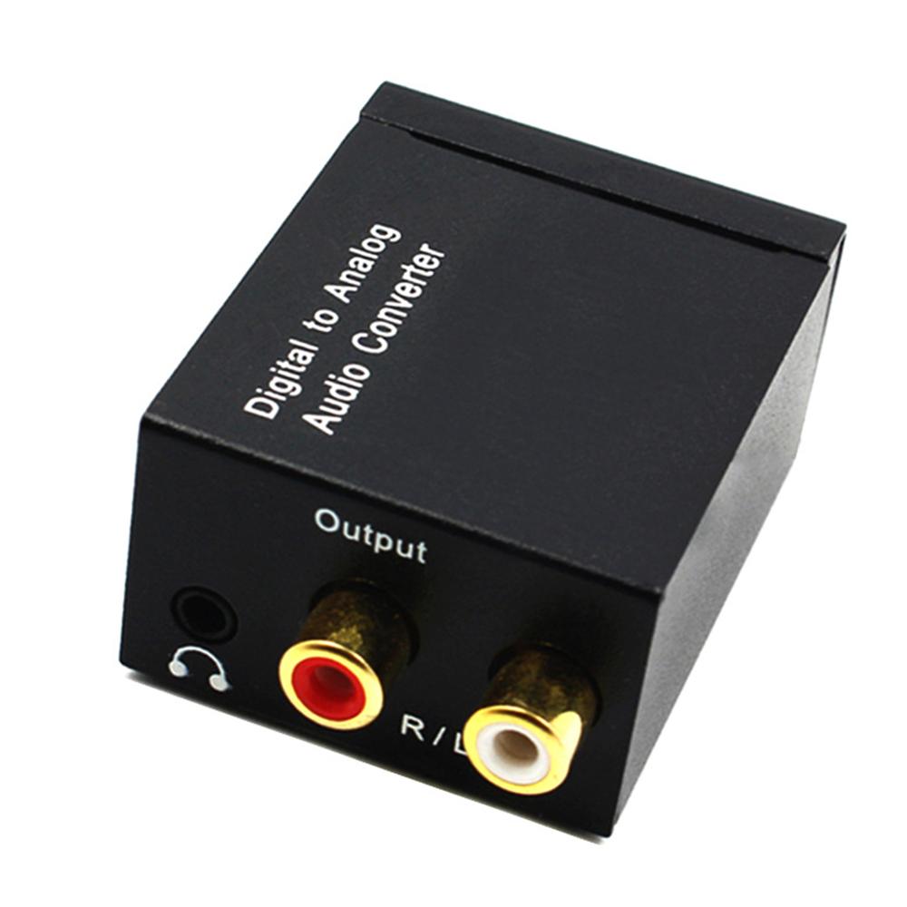 Optical Digital Stereo Audio SPDIF Toslink Coaxial Signal To Analog Converter DAC Jack 2*RCA Amplifier Decoder Adapter: Default Title
