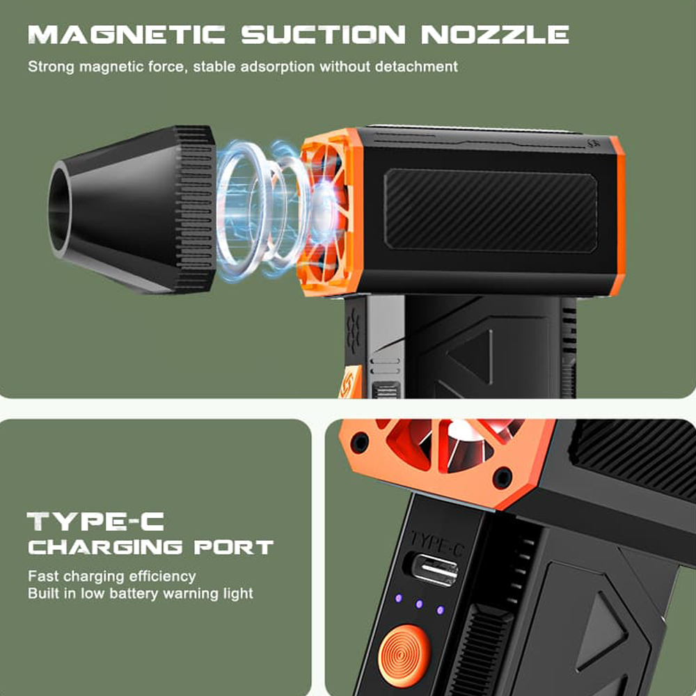 Super Power Turbo Fan F31 Turbo Jet Fan Air Blower Dust Cleaner Wireless Electric Blower Portable Powerful Industrial Duct Fan