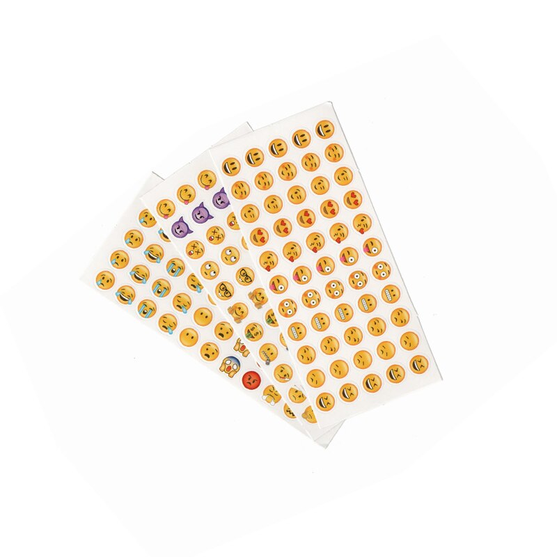 3 Sheets Kawaii Cute Smiley Stickers for Kids Children Notebooks Diary Journal Korean Stationery Supplies Office for School: Default Title