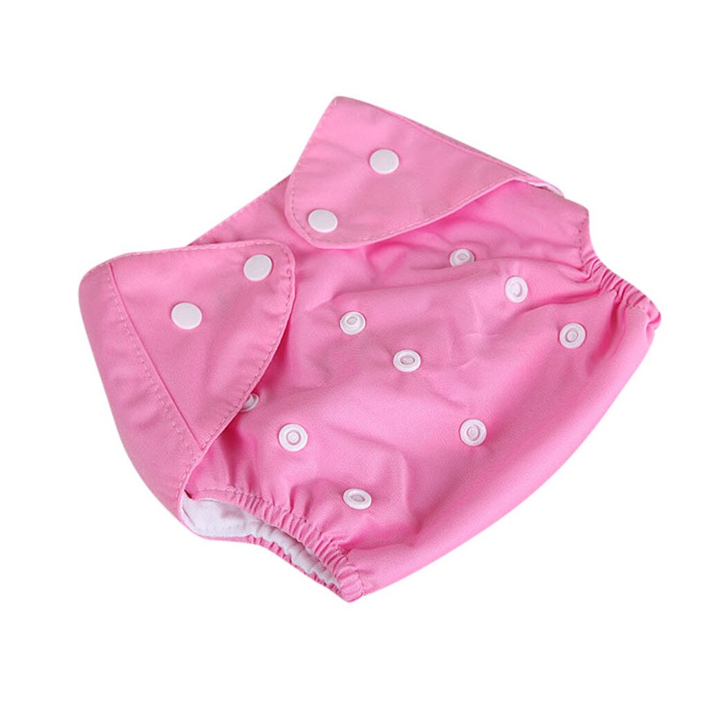 Baby kid Newborn Reusable Nappies Adjustable Diaper Washable Cloth Diaper: Pink