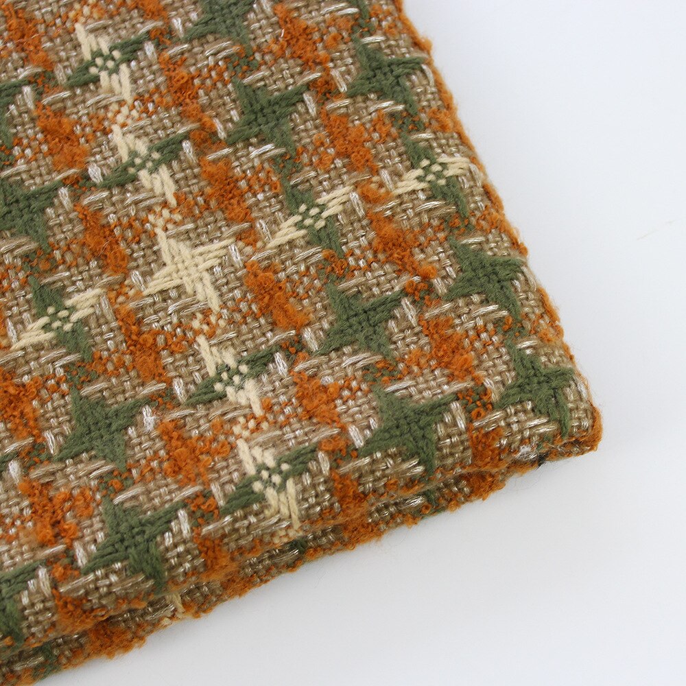 Rainbow Winter Plaid Scarf Women Thick Warm Shawls Wraps Lady Scarves Tassels Pashmina Blanket Houndstooth Foulard Red: Khaki