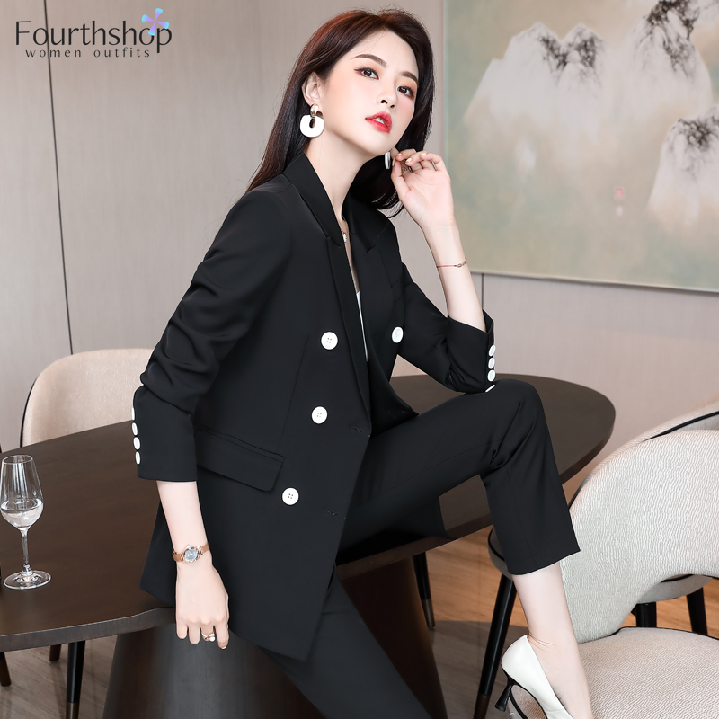 Business Suits Women Office Work Style Pantsuits Female Formal Blazer Set 2022 Spring 2 Piece Sets Clothes