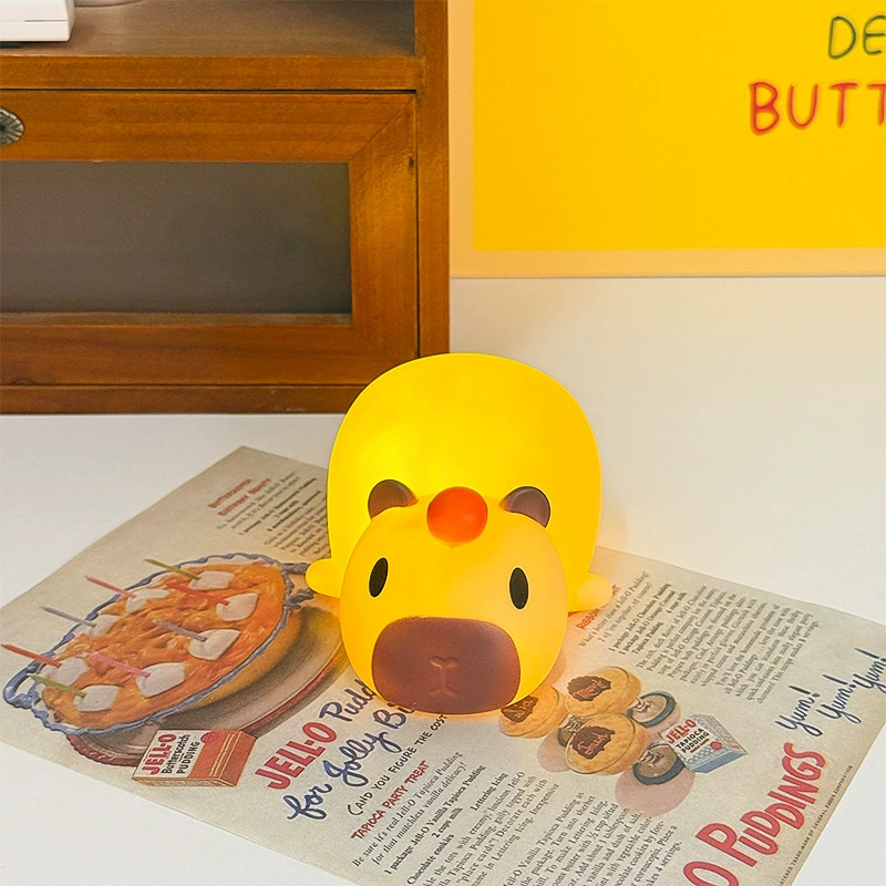 Veilleuse en plastique dauphin mignon, cochon d'inde, batterie, de décoration de bureau, papeterie , 2025