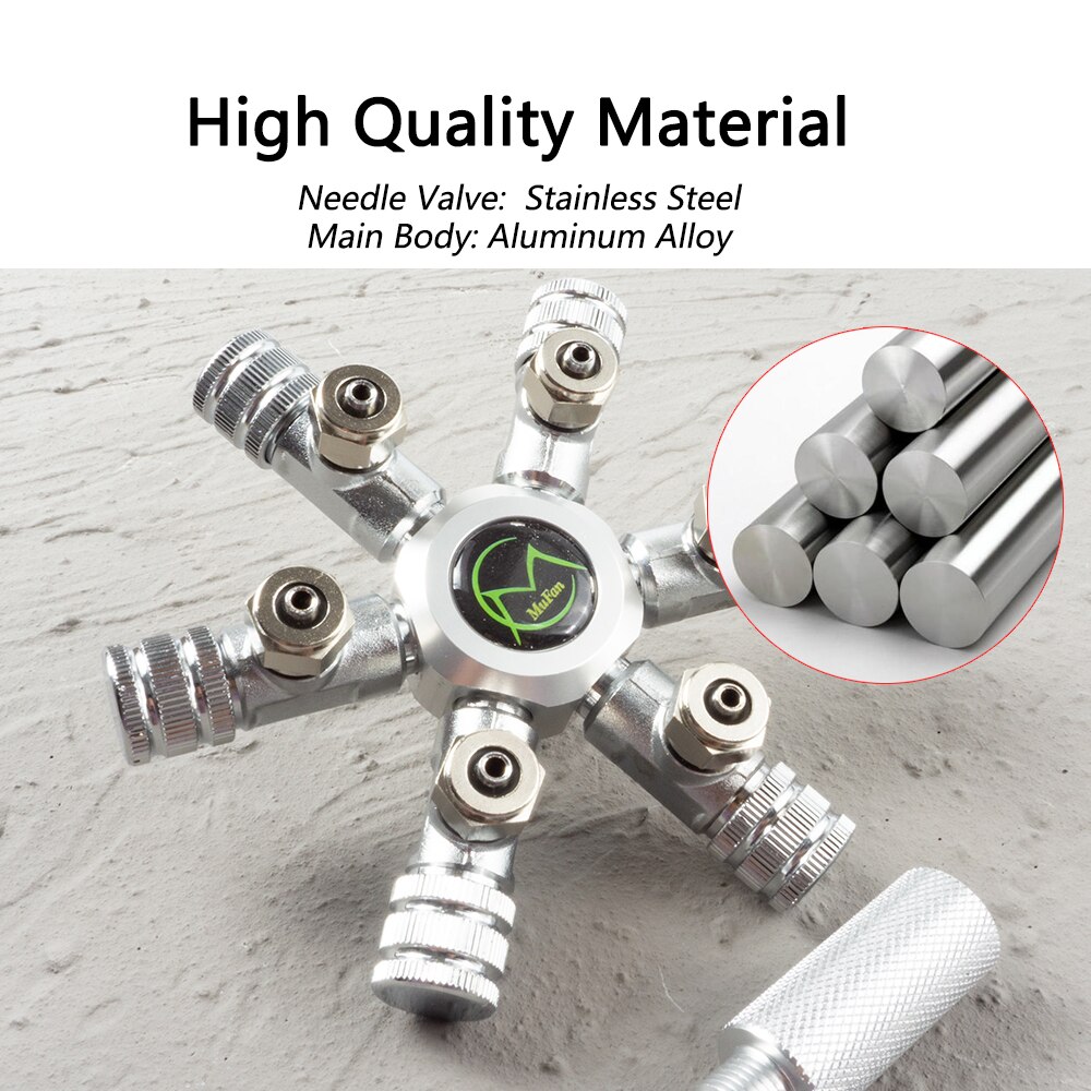 Multi Way CO2 Splitter for CO2 Regulator Planted Tank 2 - 6 Way Carbon Dioxide Distributor for Aquarium Accessories Supplies