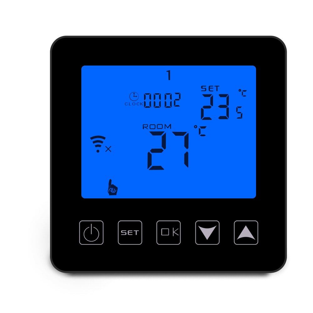 Indendørs programmerbar gulvvarmetermostat til varmemåtte-termostatstyring: B-blå