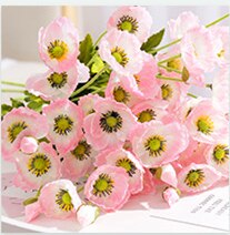4 Heads/Tak Poppy Zijde Kunstbloemen Partij Decoratie Bloemstuk Bruidsmeisje Boeketten Lange Stem Voor Home Decor: pink