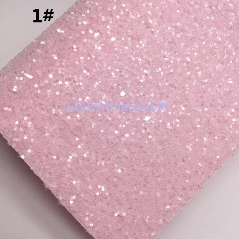 Mini Roll 30x134CM ROZE Glitter Fabirc, Chunky Glitter Leer, glitter Leer Roll Voor Maken Bows LEOsyntheticoDIY SK274