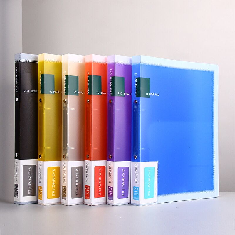 Carpeta de archivos con 3 anillas de colores, organizador de papel A4, 2 anillas transparentes, fundas organizadoras de documentos, carpeta de PVC A4