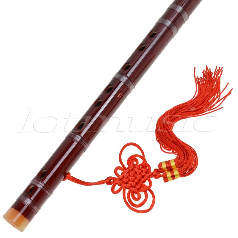 Kmise rød traditionel kinesisk bambusfløjte dizi f nøgle musikinstrument