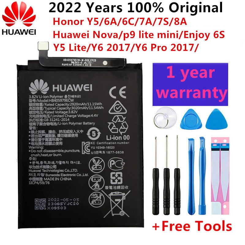 Original Battery For Huawei Honor Mate Nova 2 3 5C 5A 6A 7 7C 7A 7X 8 8A 8C 8X P8 9 Y9 P9 10 P10 20 P20 Lite Pro Plus Batteries: HB405979ECW