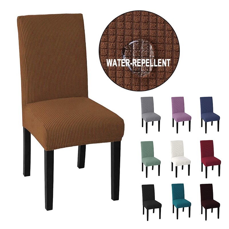 Billig jacquard vandtæt stolebetræk spandex elastisk stol slipcover spisebordsstol cover til bryllup hotel banket
