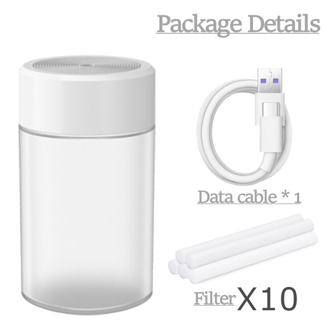 260ML Mini Portable Cool Mist Ultrasonic Air Humidifier Desk USB Cup Aromatherapy Sprayer Car Mist Maker Air Purifier: W10