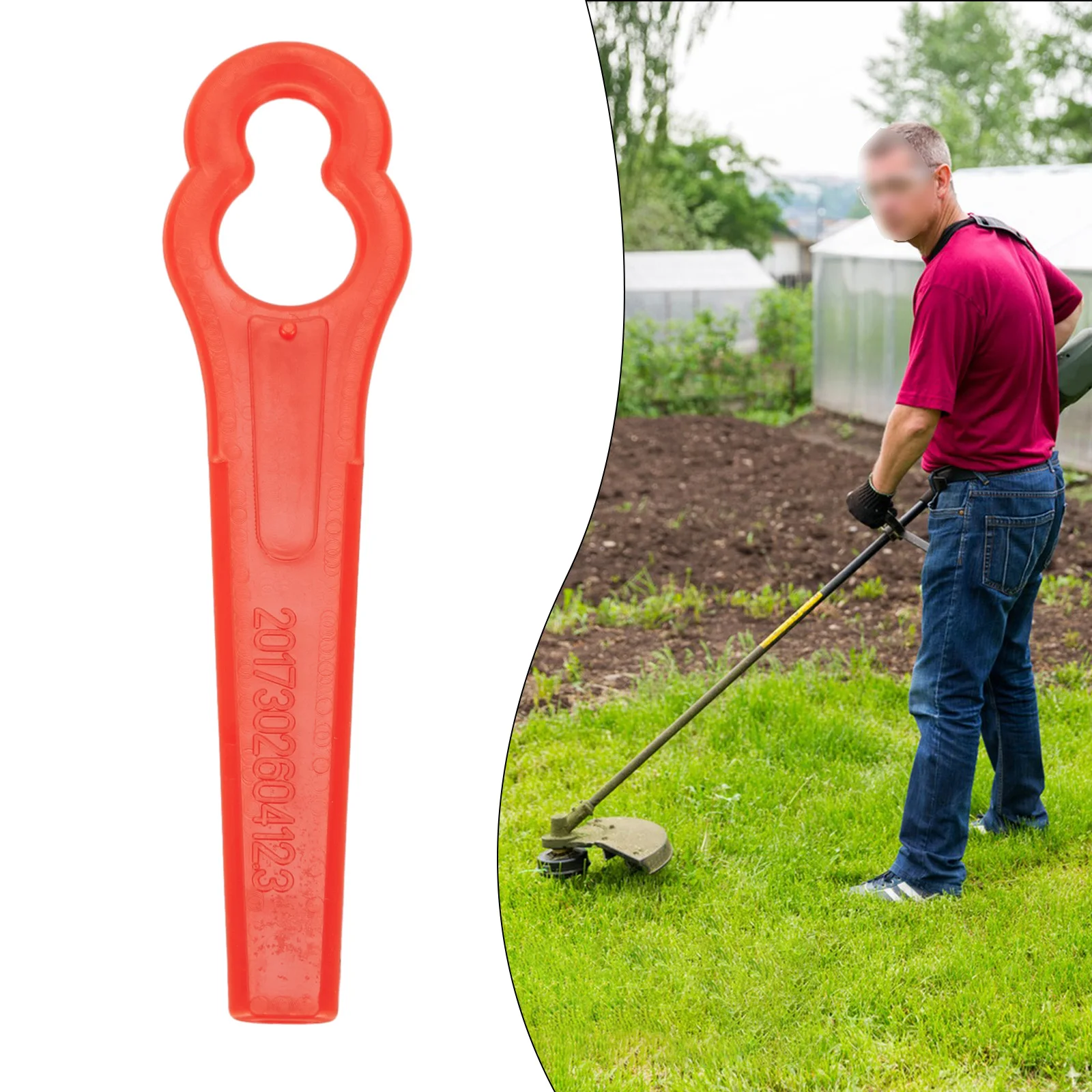 20 Stück Akku-Rasentrimmer Kunststoffklingen Ersatz für Einhell Akku-Rasentrimmer-CT 18 Rasenmäher-Zubehör