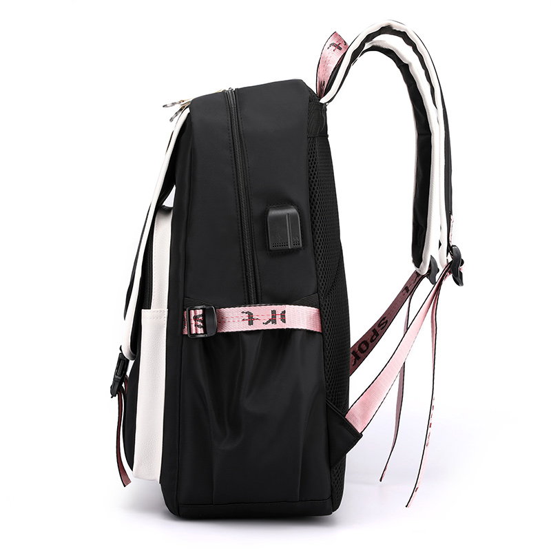 Mochila escolar para meninas, estilo coreano, preta, rosa, bonita, para presente, de adolescentes