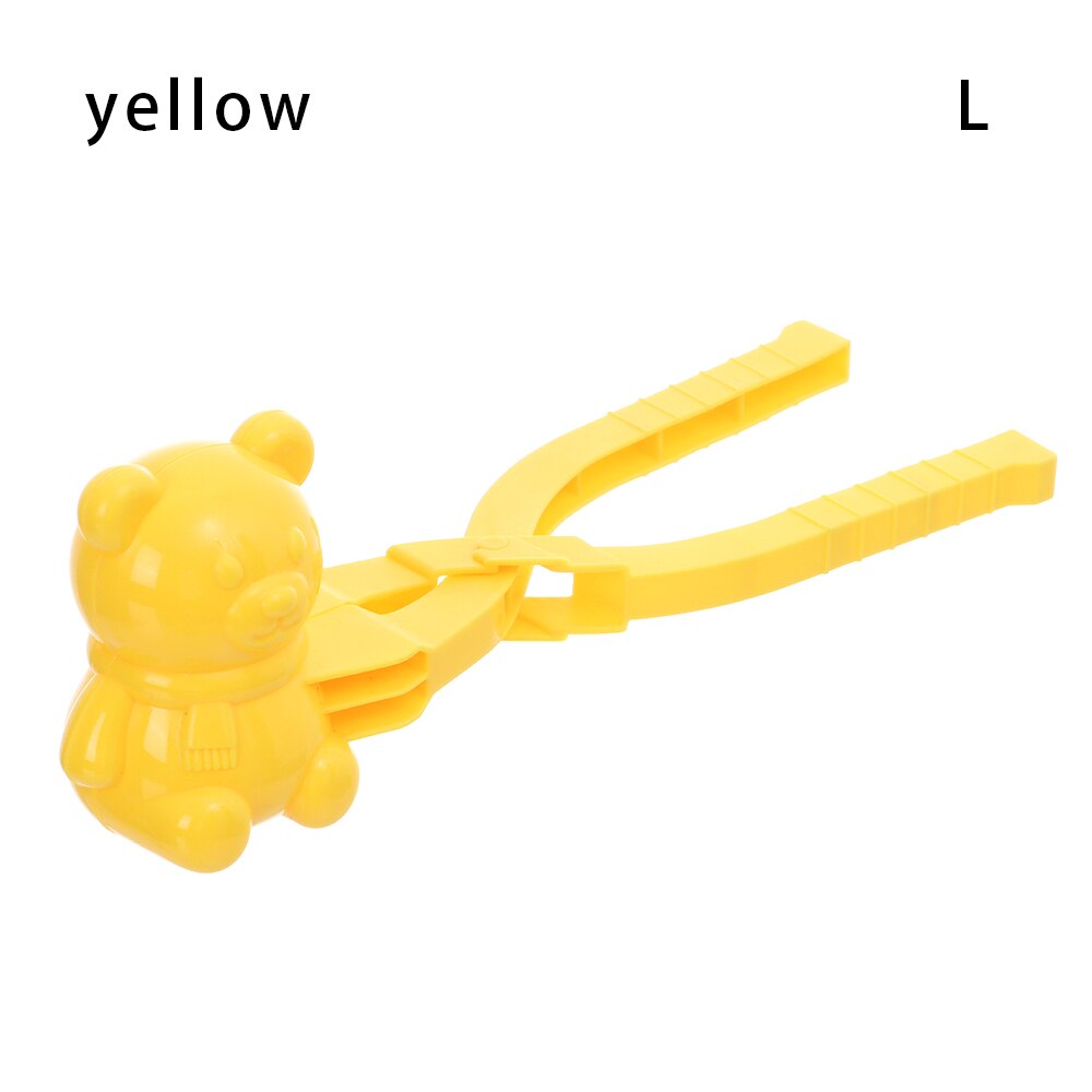 S/L Outdoor Fun &amp; Sports Dinosaur Snowball Maker Clip Outdoor Winter Snow Sand Mold Tool: Bear yellow-L