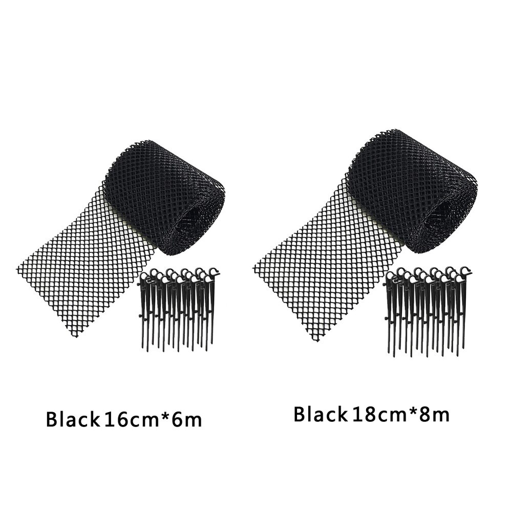 Gardening Supplies Hooks Net Gutter Protector Mesh Prevent Leaves Black Easy Fit Debris With Nail Cloggs Moss Guard