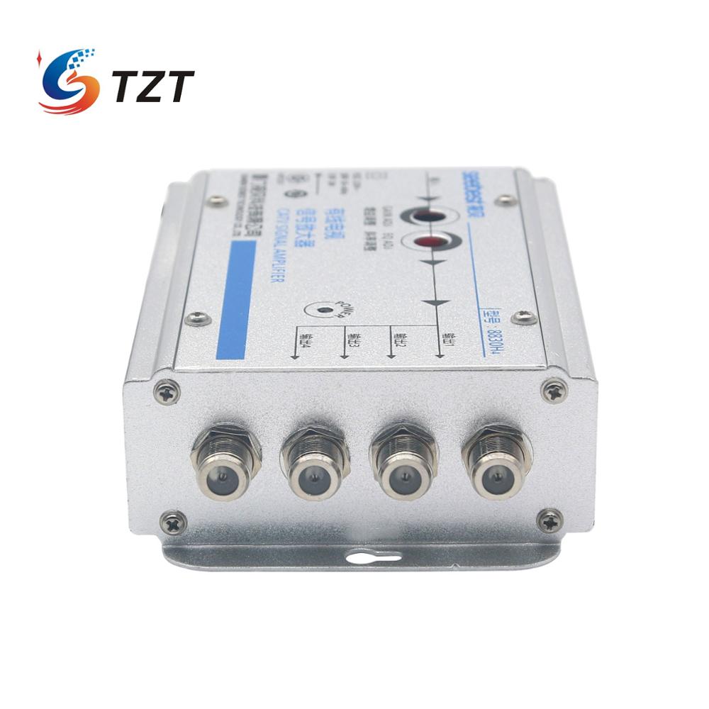 Tzt Seebest 8830H4 Catv 1 In 4 Out Catv Versterker 30db Verstelbare Kabel Tv Signaal Versterker 45-860Mhz 2W