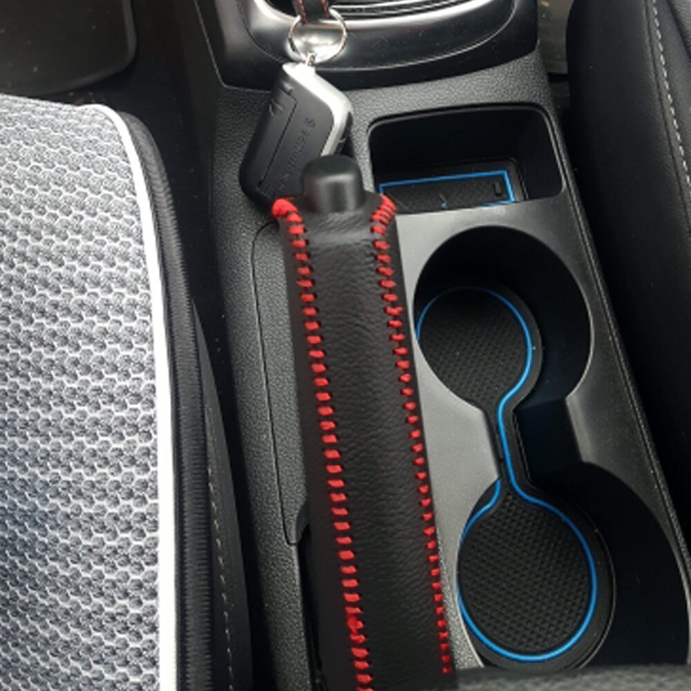 Leer Versnellingen Handrem Hoes Auto Interieur Accessoires Voor Kia K2 Handvat Mouw Auto Accessoires