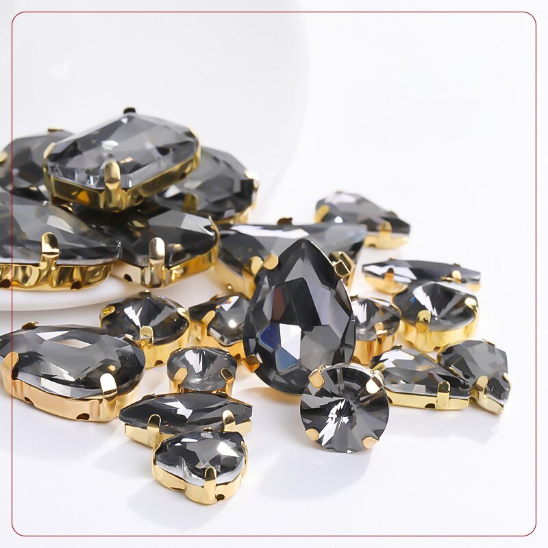 Astrobox Fancy 50 Stuks Gemengde Vorm Met Klauw Naai Rhinestone Crystal Voor Kleding &amp; Accessoires Glas Steen Diy Sieraden maken