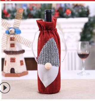 Vin champagne flaske poser julepynt julemanden poser holder: 1