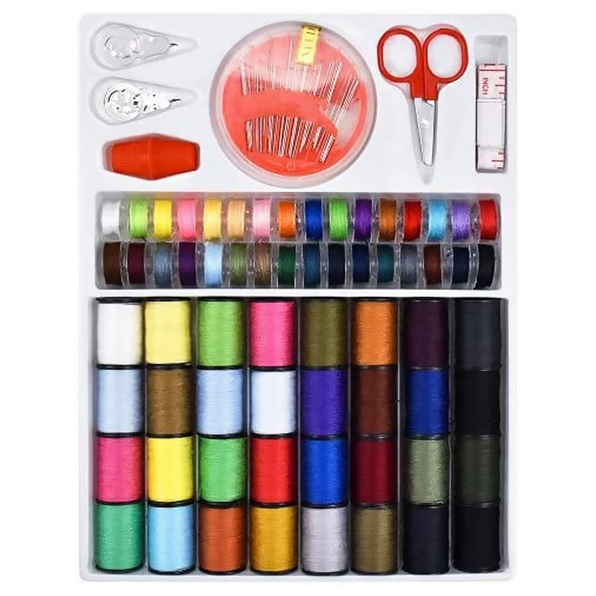 64Pcs Bobbins Sewing Thread Kits Hand Sewing Threads Reusable Polyester Spool Threads Assortment for Hand and Machine Sewing DIY: Default Title