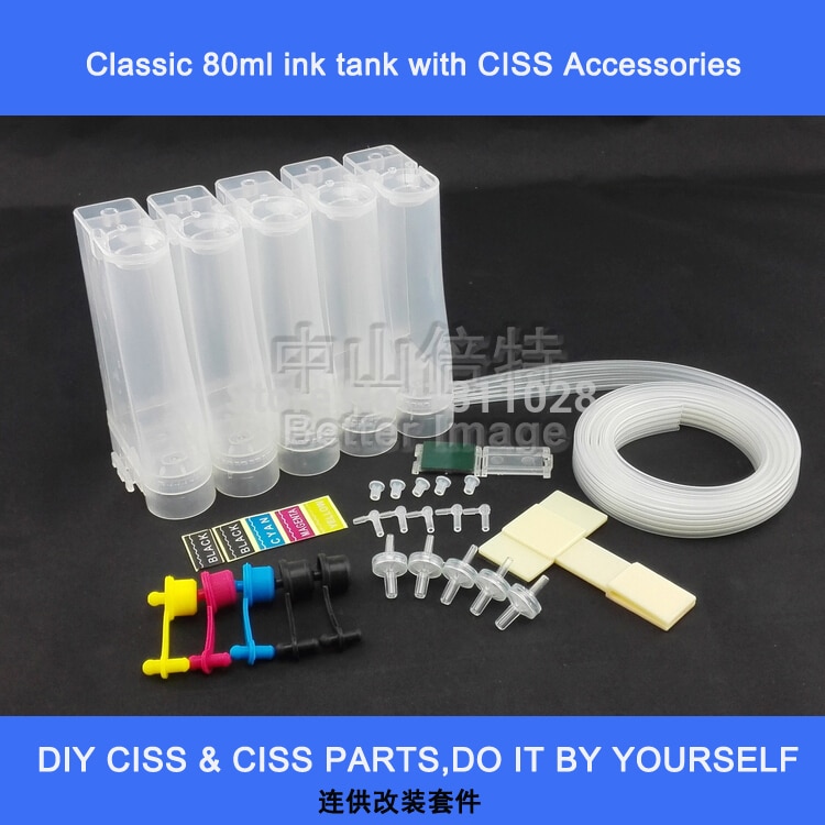 INKT MANIER 5 Kleur CISS Kit met accessoires,