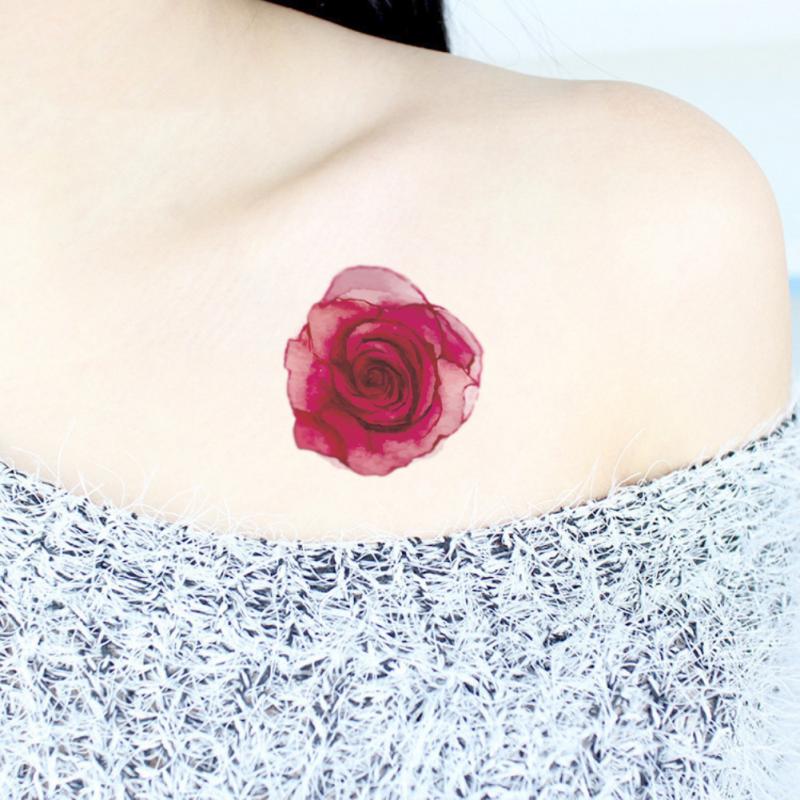 8 Colors Face-stick Arm Beautiful Flower Temporary Tattoo Waterproof Environmental Tattoo Stickers Body Art Tatoo Paper