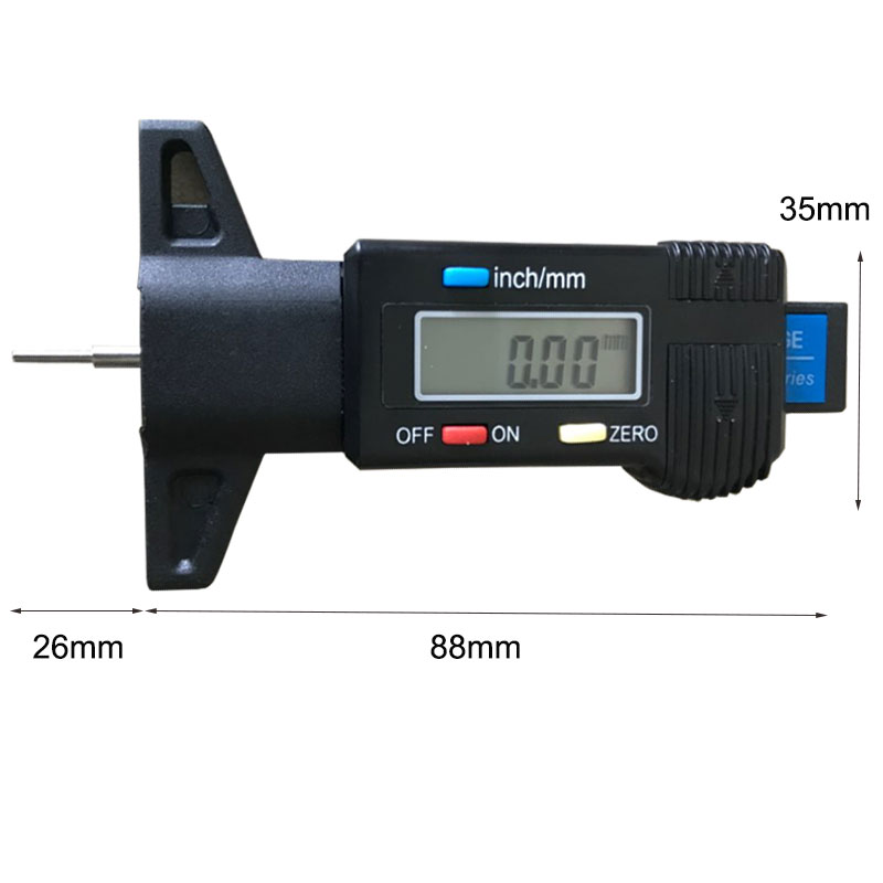 Digitale Autoband Loopvlak Dieptemeter Measurer Tool Remklauw Dikte Meters Loopvlak Remblokken Schoen Tire Monitoring Systeem