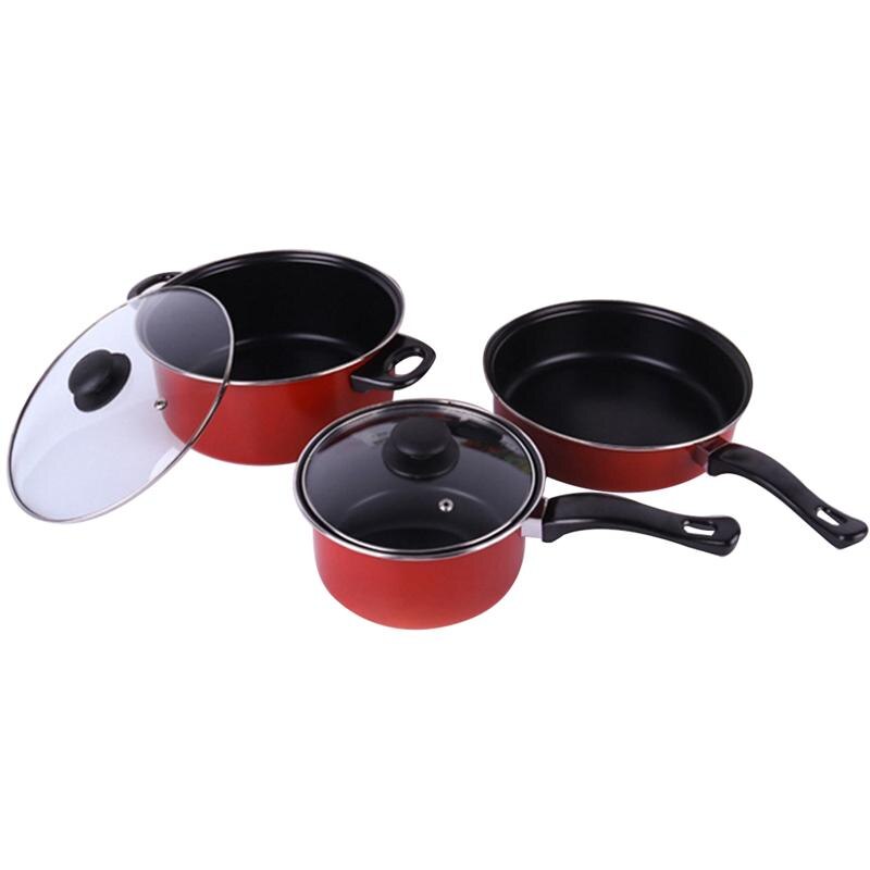 3 pièces cuisine antiadhésive poêle et Pot à soupe ensemble de casserole à lait outil de cuisine ustensile de cuisine