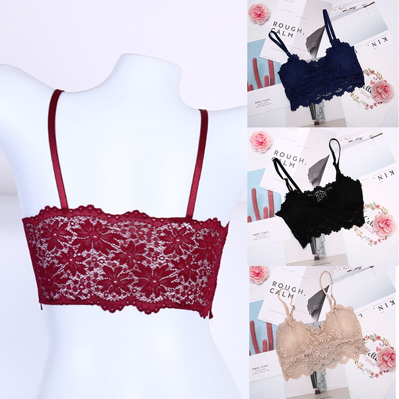 Vrouwen Floral Lace Ondergoed Vrouwen Sexy Beha Draadloze Padded Bralette Crop Top Lace Bralette Sexy Fitness Lingerie Naadloze Beha