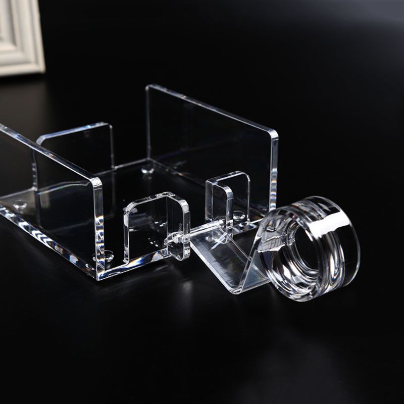 Square Clear Acrylic Cocktail Napkin Holder Paper Serviette Dispenser Tissue Box Bar Caddy for Dining Table Hotel Home Decor