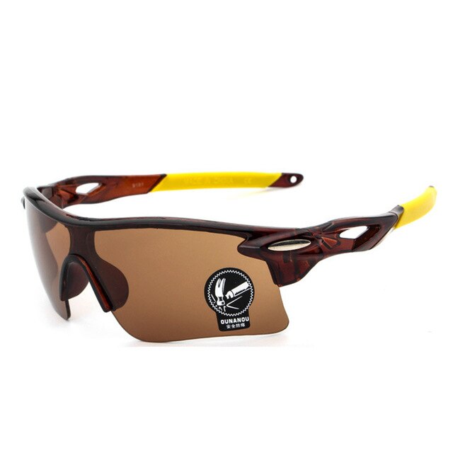 Sports de plein air cyclisme lunettes VTT cyclisme lunettes UV400 photochromique cyclisme lunettes de soleil lunettes unisexes: dark yellow