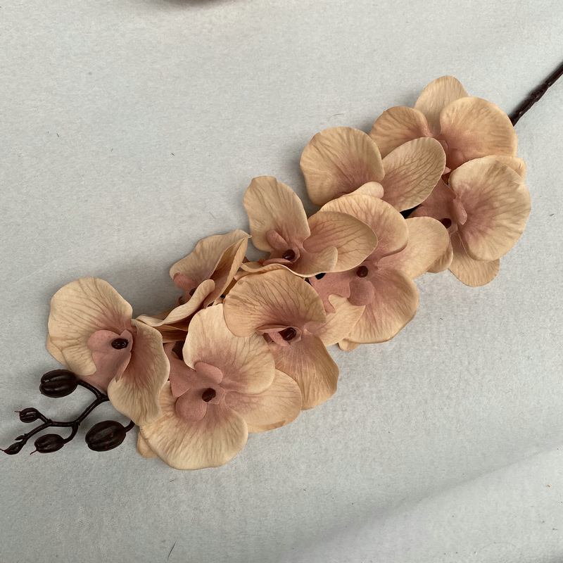 Decoración de boda, rosa polvoriento, rubor, café ligero desnudo, arroz, rosa artificial blanca, fila de flores, guía de camino, flor,: Azul