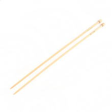 Doreenbeads 4.5 Mm Bamboe Single Breinaalden Natuurlijke Weave Trui Diy Tool 34 Cm (13 3/8") lange, 1 Set (2 Stks/set)