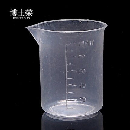 100ml plast måttbägare bägare plast bägare skala bägare undervisningsinstrument 5 st gratis shopping