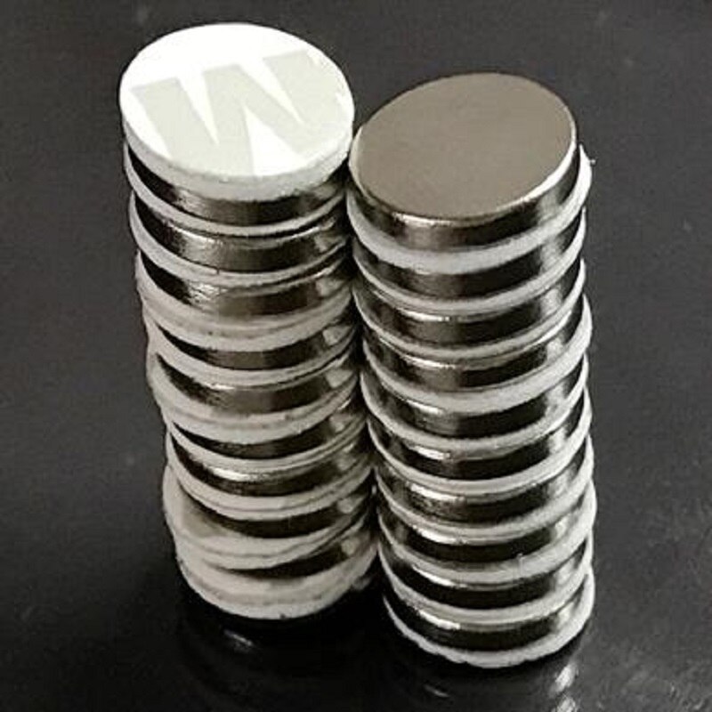 Neodymmagnet med 3m lim liten blokk super sterk fast magnetisk teip bar mini kjøleskap magnet