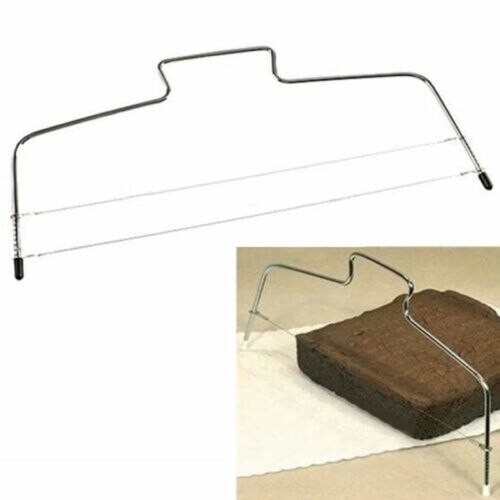 Coupe-gâteau à fil réglable en acier inoxydable, outil de cuisson à faire soi-même, grattoir à gâteau de , accessoire de cuisine, 2 pièces